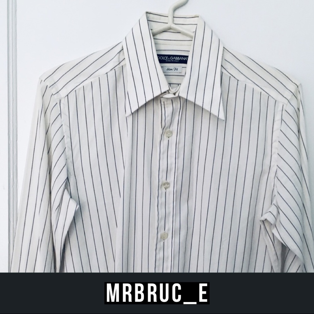 Dolce Gabbana Stripe Dress Shirt (15.5)